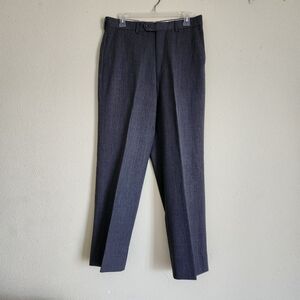 Mens Pronto Uomo Dress Pants Gray 100% Wool